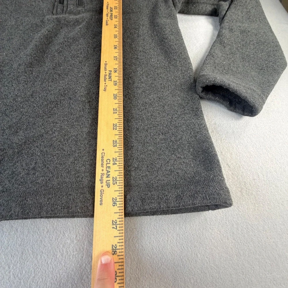 The North Face Gordon Lyons Quarter Zip Fleece Pullover Sweater Gray Mens Large